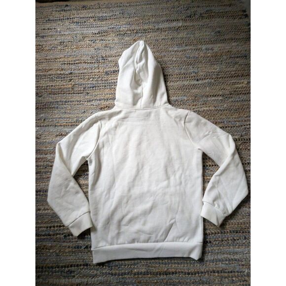 100 Thieves Center Logo Embroidered Hoodie White Thick Cotton Blend Cyber Grunge - Picture 9 of 12